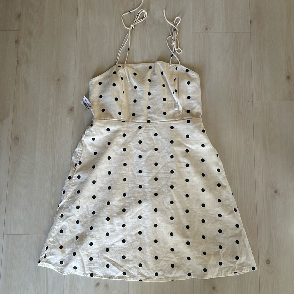 Polka Dot Linen Dress